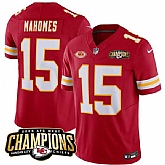 Men & Women & Youth Kansas City Chiefs #15 Patrick Mahomes Red 2023 F.U.S.E. AFC West Champions With NKH Patch Vapor Untouchable Limited Jersey,baseball caps,new era cap wholesale,wholesale hats